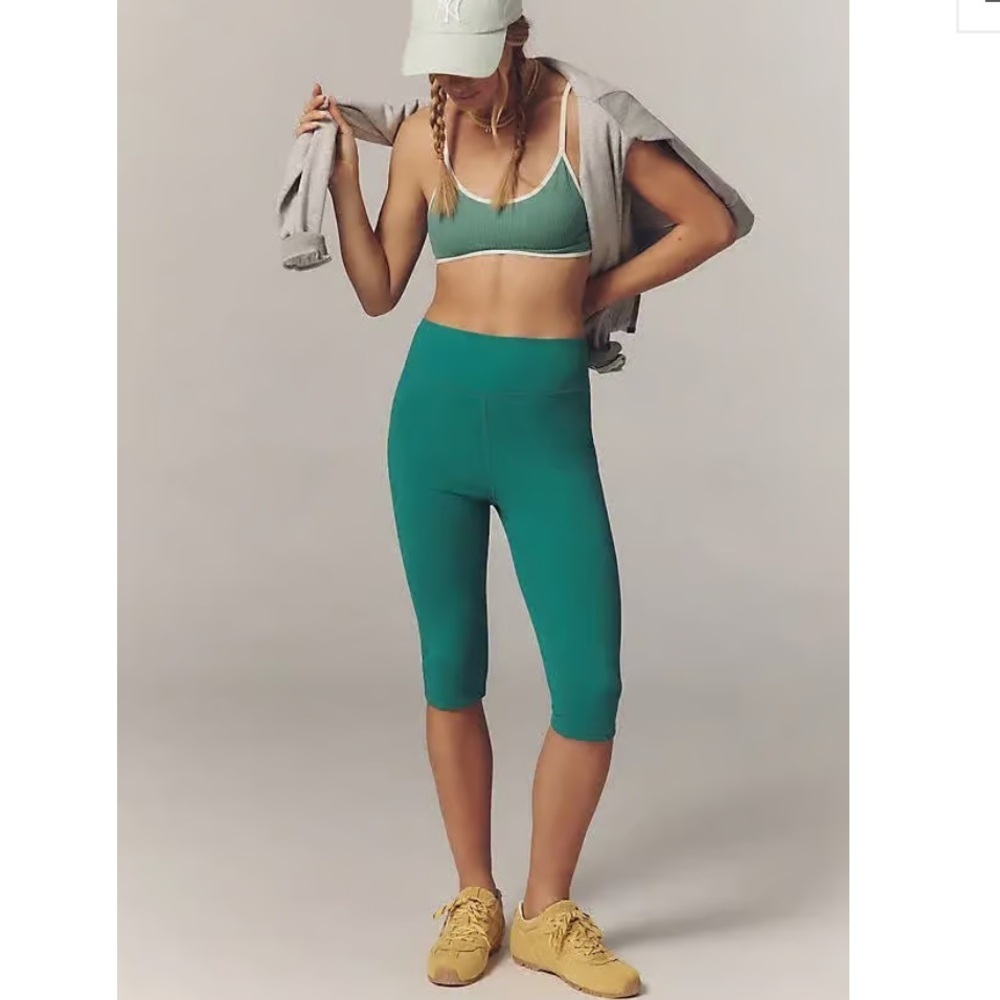 NWT ✨ Anthropologie Daily Practice Pedal Pushers - Fresh Pine